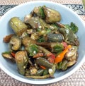 Terong Teri Cabai Hijau or Cabe Ijo, Indonesian Eggplant with Anchovies and Green Chili