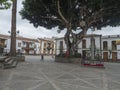 Teror, Gran Canaria, Canary Islands, Spain December 21, 2020: Plaza Nuestra Senora del Pino, main square of beautiful