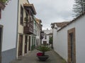 Teror, Gran Canaria, Canary Islands, Spain December 21, 2020: Street of beautiful historic town Teror with colorful Royalty Free Stock Photo