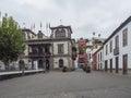 Teror, Gran Canaria, Canary Islands, Spain December 21, 2020: View of town hall, municipalidad viejoat at center of Royalty Free Stock Photo