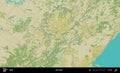 Terra Alta outlined, Spain. Topographic Humanitarian Royalty Free Stock Photo