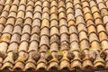 Terra cotta tiled roof in the ancient hill town of Centuripe