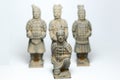Terra Cotta Warriors with terra cotta warriors background by ancient china Royalty Free Stock Photo