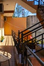 Terrace and balcony with tropical nature Playa del Carmen Mexico Royalty Free Stock Photo