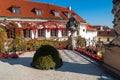 Terrace of Baroque Vrtba Garden in Prague in autumn glory