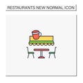 Terrace cafe color icon
