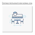 Terrace cafe line icon