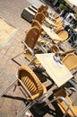 Terrace chairs Royalty Free Stock Photo