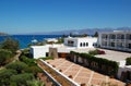 The terrace of Greek luxury hotel Royalty Free Stock Photo