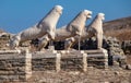 Terrace of the Lions at the Ancient Greek Archaeological Site at Delos