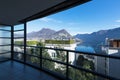 Terrace on Lugano Lake Royalty Free Stock Photo
