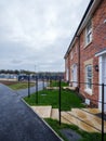 Terrace of new build houses on a new homes development Royalty Free Stock Photo