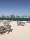 Terrace overlooking the Doha skyline