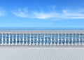 Terrace overlooking the sea Royalty Free Stock Photo