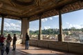 The terrace of Palazzo Vecchio in Florence Royalty Free Stock Photo