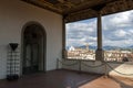 The terrace of Palazzo Vecchio in Florence Royalty Free Stock Photo