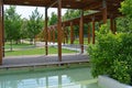 Terrace in park, Podebrady, Czech republic Royalty Free Stock Photo