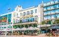 Terrace on the Rembrandt square in amsterdam