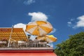 The terrace of the restaurant Bergsee in Titisee Neustadt Royalty Free Stock Photo