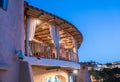 Terrace of restaurant in a Porto Cervo Royalty Free Stock Photo