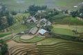 Terrace rice field at irrigate season in Sapa Royalty Free Stock Photo