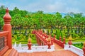 The bridge to the garden, Rajapruek park, Chiang Mai, Thailand