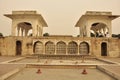 Terrace in Shalimar gardens at sunset, Pakistan Royalty Free Stock Photo