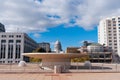 Terrace and State Capitol in Madison Wisconsin Royalty Free Stock Photo