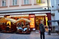 Outdoor of a traditional Czech food restaurant in the city of Prague