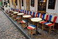 Terrace of a typical French bar