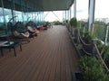 Terrace with views of the forest and the business center. rest or relaxation for office staff. rallies in the fresh air