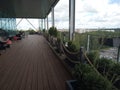Terrace with views of the forest and the business center. rest or relaxation for office staff. rallies in the fresh air