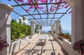 Terrace in villa Rufolo, Ravello, Italy Royalty Free Stock Photo