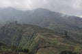 Terraced fields on the Dieng Plateau, Java Royalty Free Stock Photo
