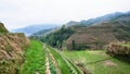 terraced fields of Tiantouzhai village Royalty Free Stock Photo