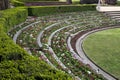 Terraced flowerbed in the sandringham memorial garden in Hyde Park