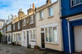 Terraced Houses on a Cobbled Street on a Sunny Day Royalty Free Stock Photo