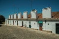 Terraced houses with large chimney