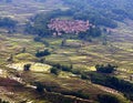 Terraced rice field in water season in Yuanyang, China Royalty Free Stock Photo