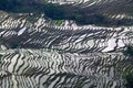 Terraced rice field in water season in Yuanyang, China Royalty Free Stock Photo