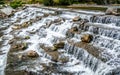 Terraced waterfall close-up view in Potatso national park Yunnan China