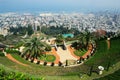 Terraces of the Bahai Faith, the top view. Haifa, Israel