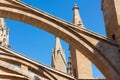 Terraces of the Cathedral of Santa Maria of Palma, also known as La Seu. Palma, Majorca, Spain Royalty Free Stock Photo