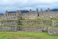 Terraces and houses in the urban or residential sector of the Machu Picchu archaeological complex, Sacred Valley, Peru Royalty Free Stock Photo