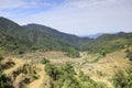 Broad neat terraces on huangling mountain, adobe rgb Royalty Free Stock Photo