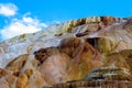 Terraces, Limestone and Rock Formations at Mammoth Hot Springs i Royalty Free Stock Photo