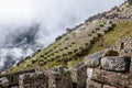 Terraces at Machu Picchu Inca Ruins - Sacred Valley, Peru Royalty Free Stock Photo