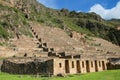 Terraces of Pumatallis at Inca Fortress in Ollantaytambo, Peru