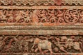 Terracota figures at Pancharatna Govinda Temple in Puthia, Bangladesh