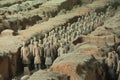 The terracotta army is a figure of ancient Chinese soldiers Royalty Free Stock Photo